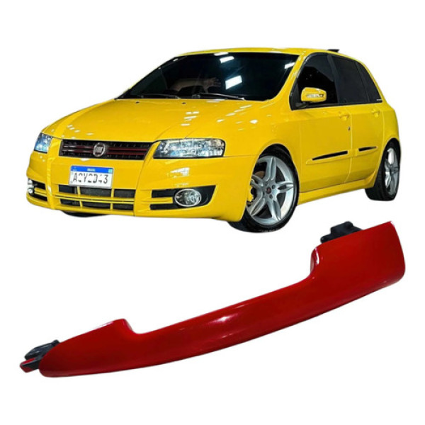 Maçaneta Externa Vermelho Traseira Direita Fiat Stilo 2009 Vermelho Traseira