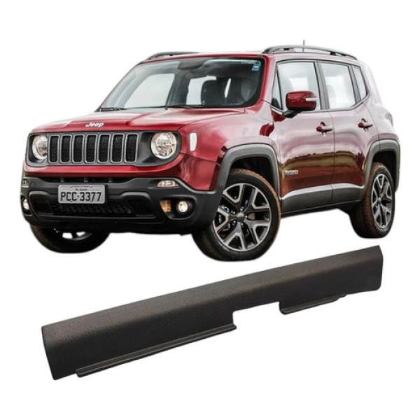 Acabamento Lateral Direito Painel Jeep Renegade 2015 2016 Preto Listras