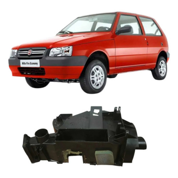 Lateral Caixa Ar Condicionado Fiat Uno Mille 2010 1.0 2p  Preto