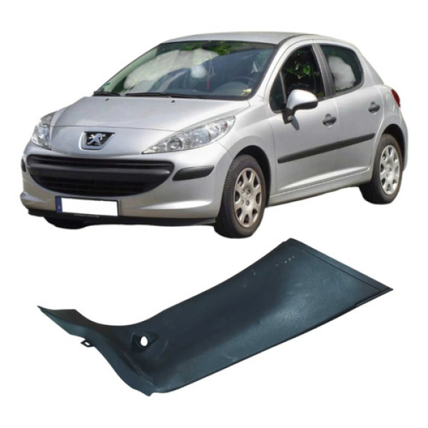 Moldura Soleira Traseira Direita Peugeot 207 1.4 9683618477 Prateado