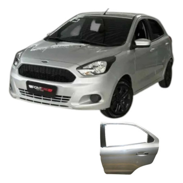 Porta Traseira Esquerda Ford Ka 2019 1.0 3c Original Traseira Esquerdo Prateado