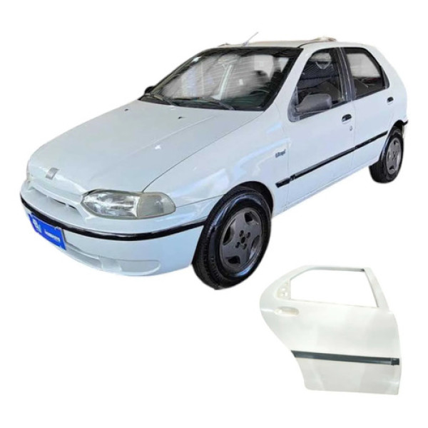  Porta Traseira Direita Branca Fiat Palio 1997 1.0 Original Traseira Direito Branco