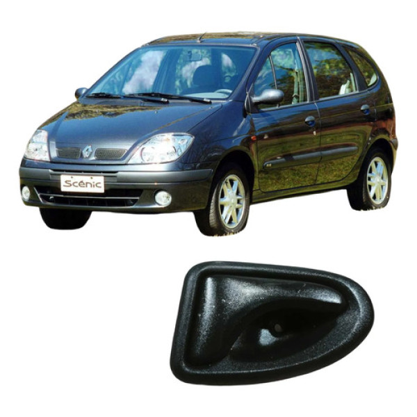 Maçaneta Dianteira Direita Renault Scenic 2009 Original Preto Dianteira