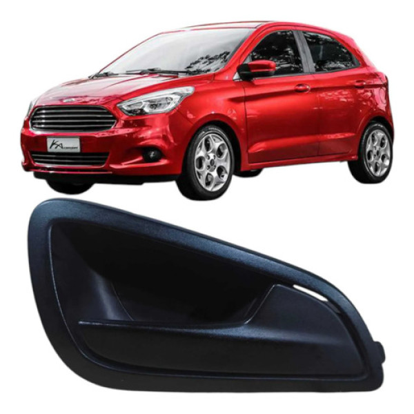 Maçaneta Interna Dianteira Direita Ford Ka 2015 E3b5a22660 Preto Dianteira