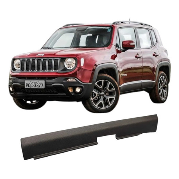 Acabamento Lateral Esquerdo Painel Jeep Renegade 2015 2016 Preto Listras