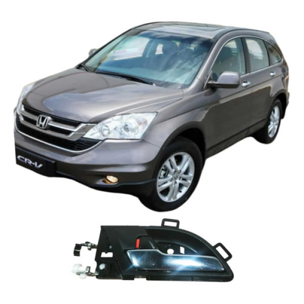 Maçaneta Dianteira Esquerda Honda Cr-v 2010 2.0 Original Preto Dianteira
