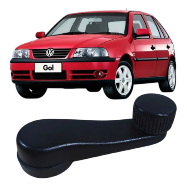 Manivela Manual Vidro Dianteiro Volkswagen Gol 2005 5x837581 Preto