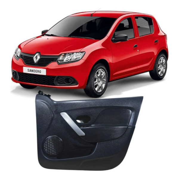 Forro Porta Dianteira Direita Renault Sandero 2019 809002256 Preto