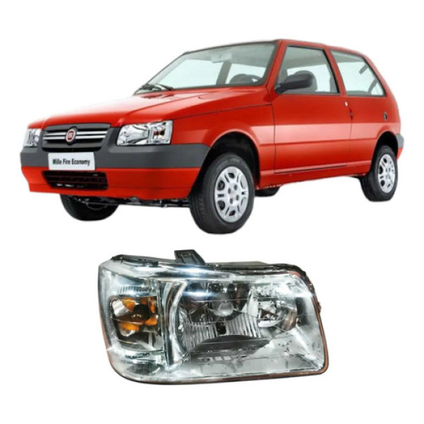Farol Dianteiro Direito Fiat Uno Mille 1.0 2p Original Direito/passageiro