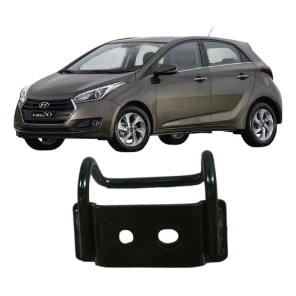 Suporte Banco Traseiro Encosto Hyundai Hb20 2016 Original Prateado