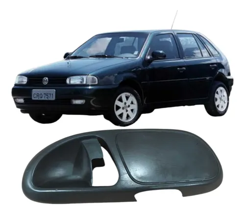 Moldura Maçaneta Porta Traseira Direita Gol 1999 373867278a Preto Traseira