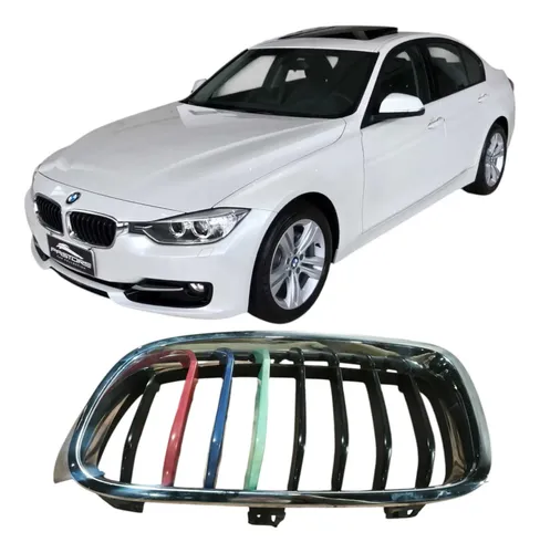 Grade Dianteira Radiador Bmw 320i 2015 2.0 51137255411 Prateado