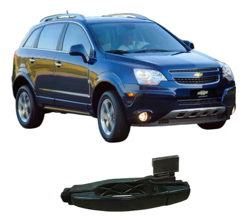Maçaneta Traseira Esquerda Chevrolet Captiva 2010 96860877 Preto Traseira