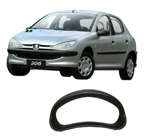 Moldura Painel Instrumento Peugeot 206 2008 Original Preto