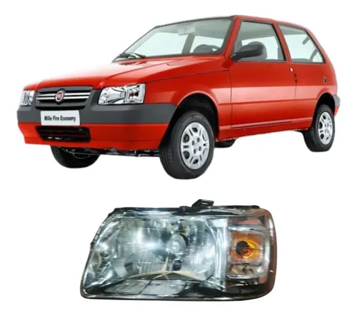 Farol Dianteiro Esquerdo Fiat Uno Mille 1.0 2p Original Esquerdo/motorista