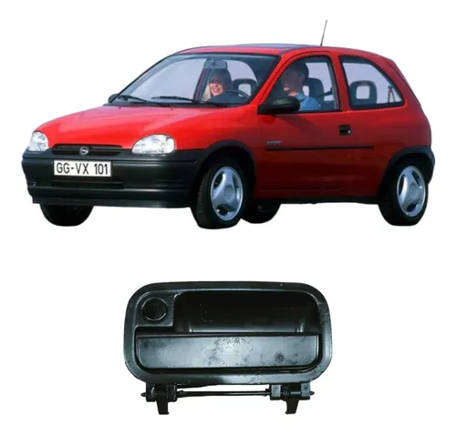Maçaneta Porta Dianteira Esquerda Gm Corsa 1996 2p Original Preto Dianteira