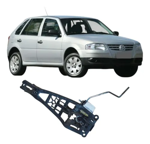 Suporte Maçaneta Externa Dianteira Esquerda Vw Gol 2005 Preto