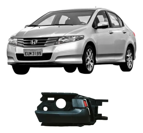 Maçaneta Porta Diantera Direita Honda City 2011 1.5 Original Preto Dianteira