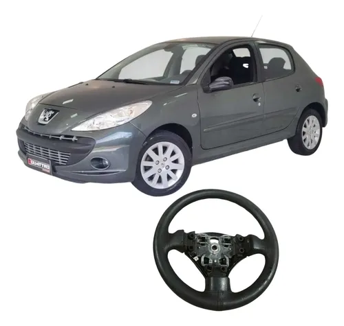 Volante Direção Peugeot 207 2009 1.4 Original 537288 Preto