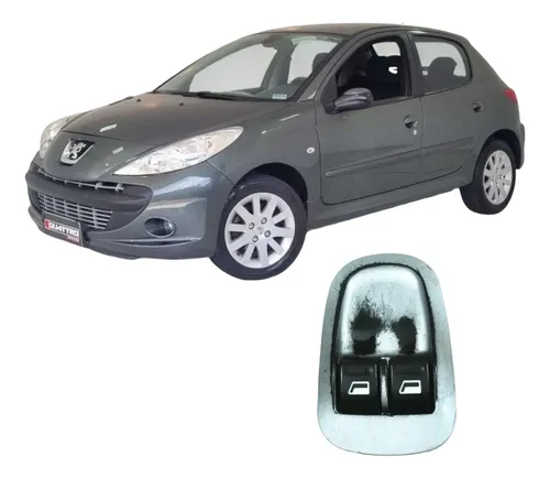 Botão Duplo Dianteiro Esquerdo Peugeot 207 2009 1.4 Original Preto