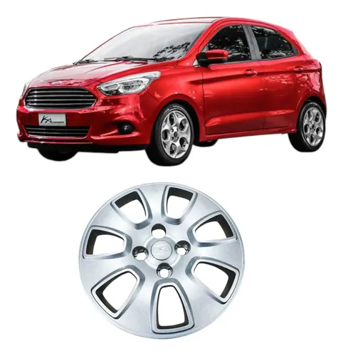 Calota Roda Ford  Ka 1.0 3c 2018 E3b14951 Original  Prateado Prateado