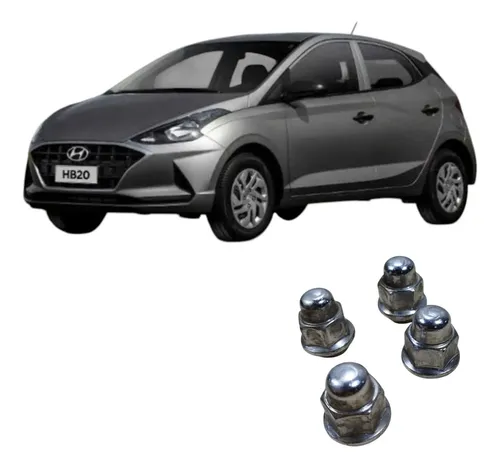 Jogo 4 Porcas Roda Hyundai Hb20 2021 Original
