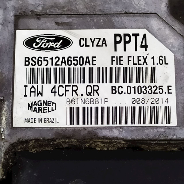 MÓDULO DE INJEÇÃO ELETRÔNICA FORD FIESTA SD 1.6 2014 V1661 - P24