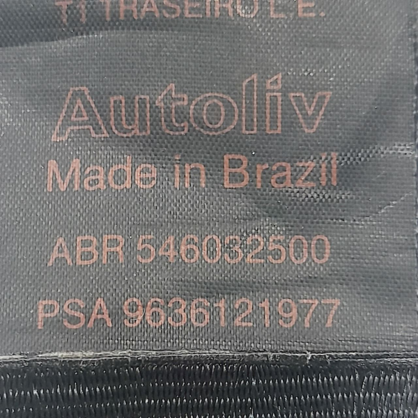 CINTO SEGURANÇA TRASEIRA ESQUERDO  PEUGEOT 207 2011    145740