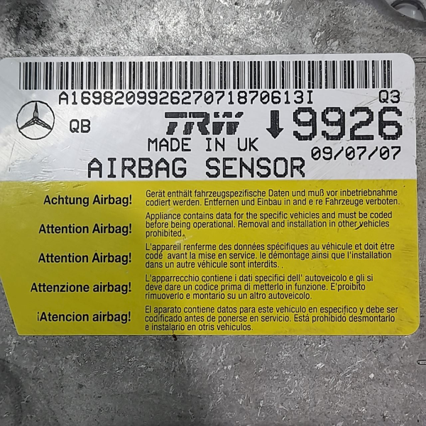 MÓDULO AIRBAG  MERCEDES-BENZ B200 2.0 2008 177496