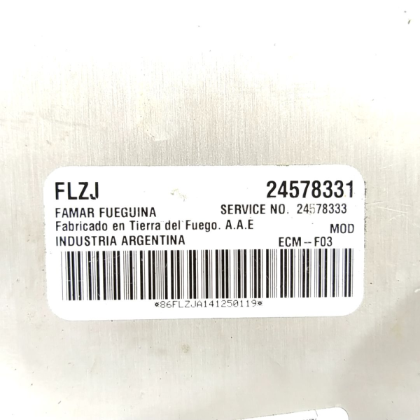 MÓDULO DE INJEÇÃO ELETRÔNICA GM CELTA LT 2015 V1358 - P24