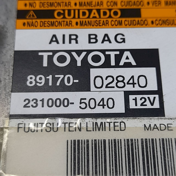 MÓDULO AIRBAG  TOYOTA COROLLA XLI 1.8 2009 209082