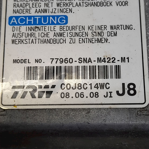 MÓDULO AIRBAG  HONDA CIVIC LXS 1.8 2008 209913