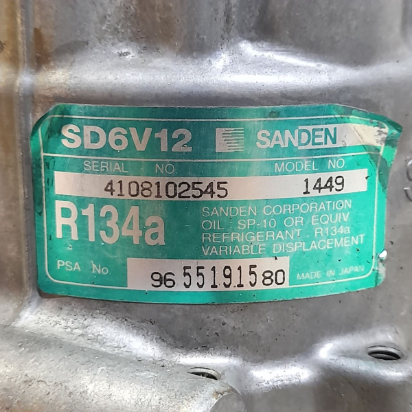 COMPRESSOR DO AR PEUGEOT 307 2.0 AT 2006 V1821 - P11