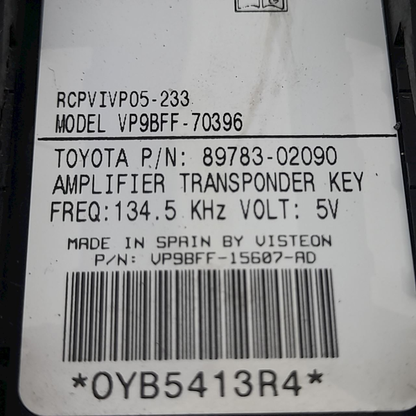 ANTENA TRANSPONDER  TOYOTA COROLLA XLI 1.8 2009 213341