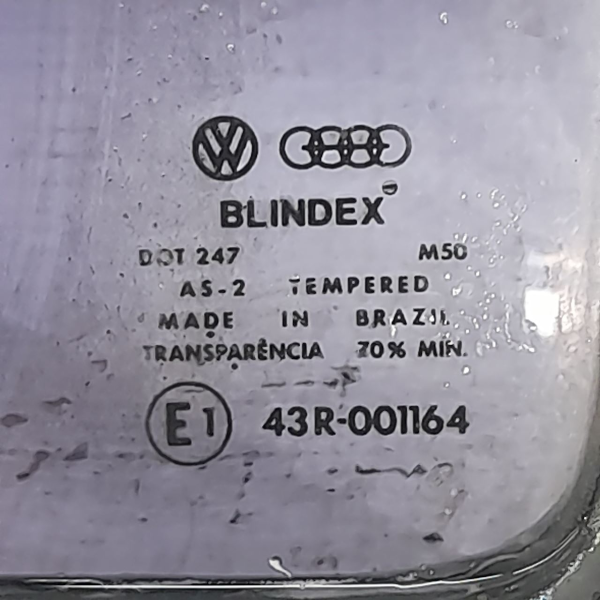 VIDRO LATERAL TRASEIRO DIREITO  VW VOYAGE CL 1988 214335