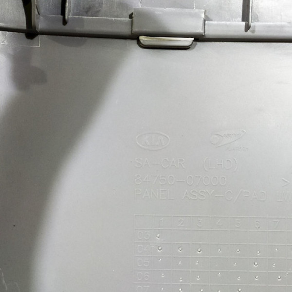 Acabamento Inferior Esquerdo Capa Painel Kia Picanto 2007 Cinza Claro