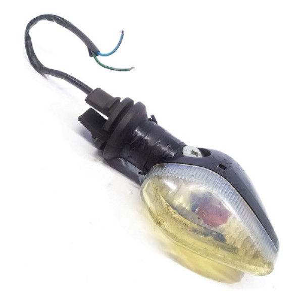Luz Pisca Traseira Direita Honda Cg150 Start 2015 71589 Preto (carcaça) E Lente Translúcida Amarelada