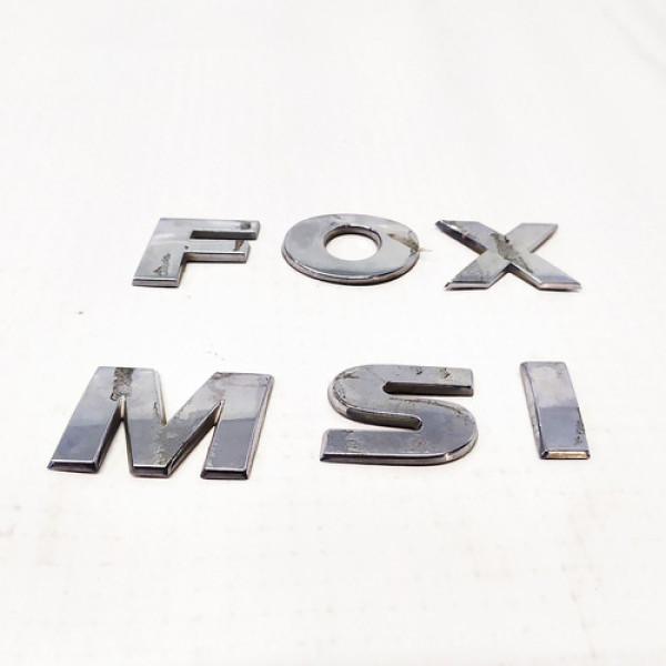 Letreiro Da Tampa Traseira Vw Fox Msi 2016    11995 Cromado