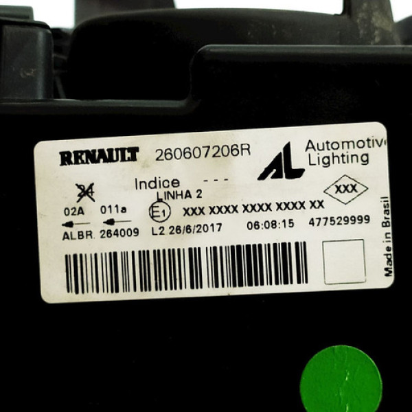 Farol Esquerdo Renault Sandero 1.6 8v 2017 V1328 - P16 Esquerdo