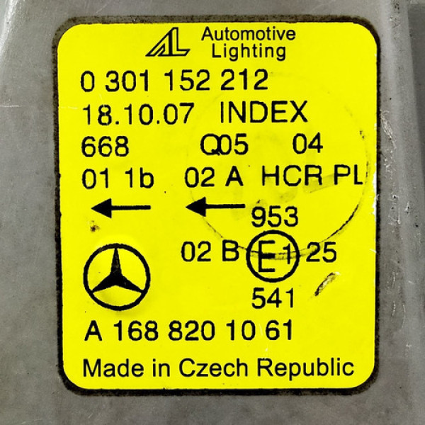 Farol Direito Mercedes Classe A 160 2001 Original 108963 Direito