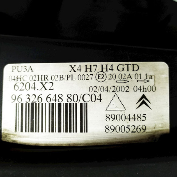 Farol Esquerdo Citroën C5 2.0 Mt 2002 V1495 - P16