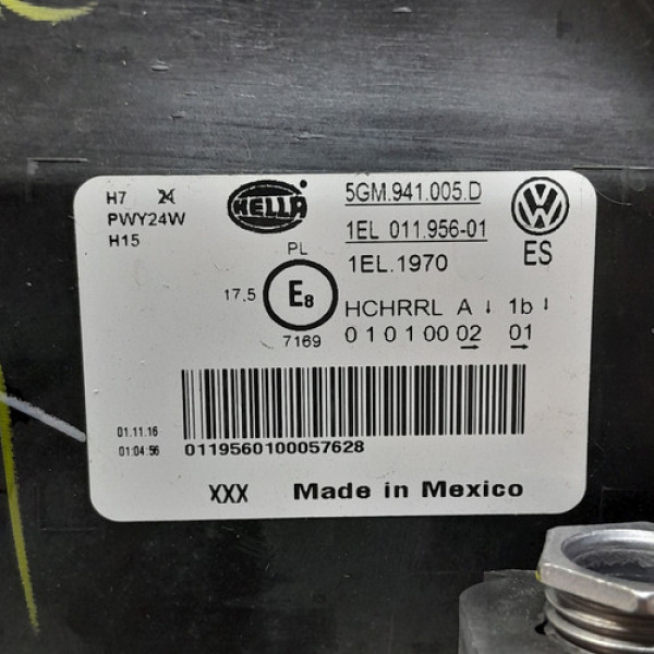 Farol Esquerdo Vw Golf Gti 2017    189686 Direito/passageiro