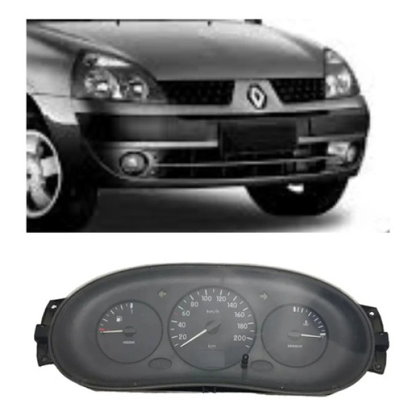 Painel Instrumento Velocimetro Renault Clio 2004 2006 2010 Preto
