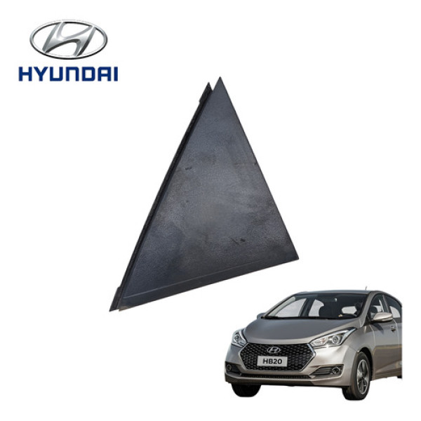 Moldura Externa Porta Traseira Esquerda Hyundai Hb20 2019 Preto