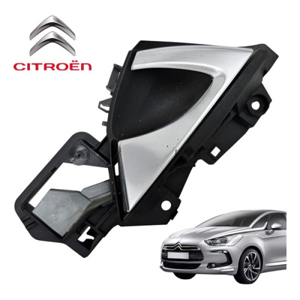 Maçaneta Interna Dianteira Direita Citroën Ds5 1.6 Thp 2014 Cinza Dianteira