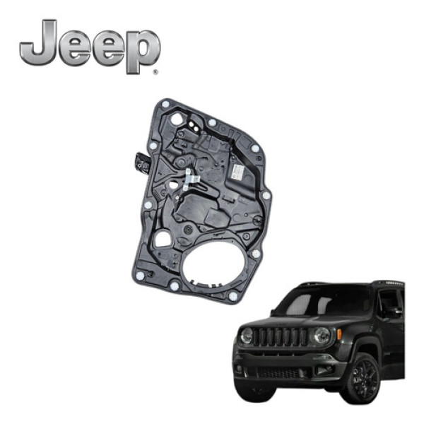 Máquina Vidro Dianteiro Esquerdo Jeep Renegade 1.8 Flex 2020 Preto