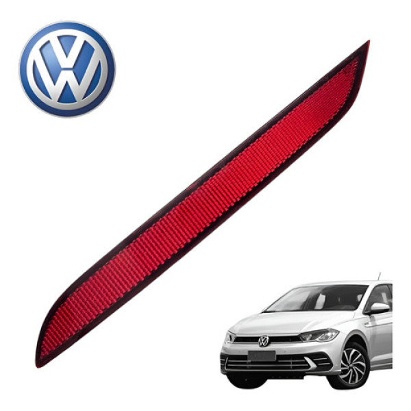 Refletor Olho Gato Direito Volkswagen Polo 1.0 Track 2025 Vermelho
