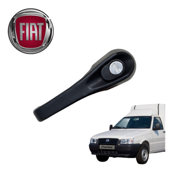 Maçaneta Externa Dianteira Esquerda Fiat Fiorino 2004 A 2007 Preto Dianteira