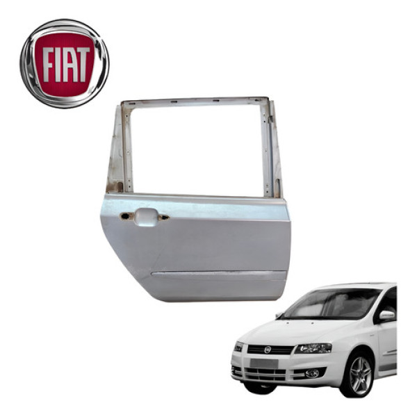 Porta Traseira Direita Fiat Stilo 1.8 Connect 2005 Original Traseira Direita Cinza