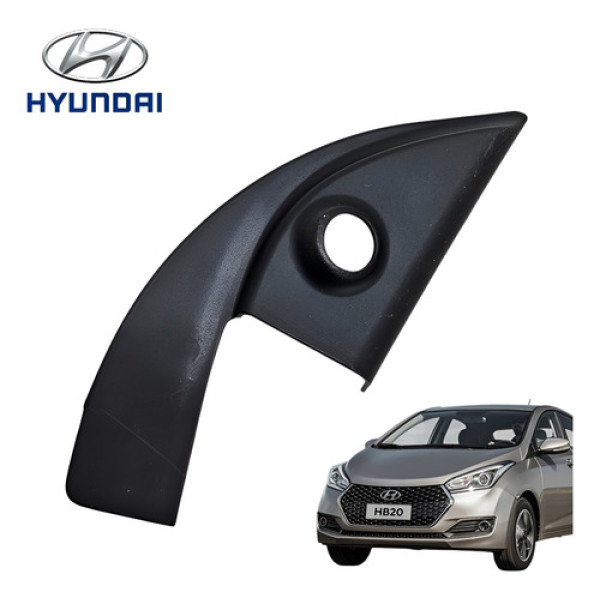 Moldura Retrovisor Esquerdo Hyundai Hb20 1.0 Comfort 2019 Preto